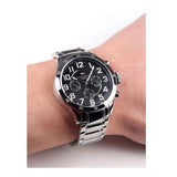 Buy Shop Tommy Hilfiger Trent Chronograph Black Dial Silver Steel Strap Watch for Men - 1791054 USA Online