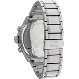Buy Shop Tommy Hilfiger Trent Chronograph Black Dial Silver Steel Strap Watch for Men - 1791054 USA Online