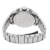 Buy Shop Tommy Hilfiger Trent Chronograph Black Dial Silver Steel Strap Watch for Men - 1791054 USA Online