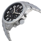 Buy Shop Tommy Hilfiger Trent Chronograph Black Dial Silver Steel Strap Watch for Men - 1791054 USA Online
