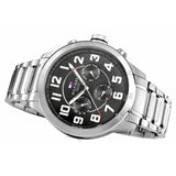 Buy Shop Tommy Hilfiger Trent Chronograph Black Dial Silver Steel Strap Watch for Men - 1791054 USA Online