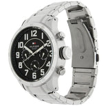 Buy Shop Tommy Hilfiger Trent Chronograph Black Dial Silver Steel Strap Watch for Men - 1791054 USA Online