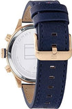 Buy Shop Tommy Hilfiger Trent Chronograph Grey Dial Black Leather Strap Watch For Men - 1791808 USA Online
