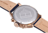 Buy Shop Tommy Hilfiger Trent Chronograph Grey Dial Black Leather Strap Watch For Men - 1791808 USA Online