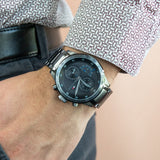 Buy Shop Tommy Hilfiger Trent Chronograph Grey Dial Grey Steel Strap Watch For Men - 1791806 USA Online