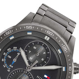Buy Shop Tommy Hilfiger Trent Chronograph Grey Dial Grey Steel Strap Watch For Men - 1791806 USA Online