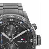 Buy Shop Tommy Hilfiger Trent Chronograph Grey Dial Grey Steel Strap Watch For Men - 1791806 USA Online
