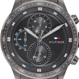 Buy Shop Tommy Hilfiger Trent Chronograph Grey Dial Grey Steel Strap Watch For Men - 1791806 USA Online