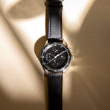 Buy Shop Tommy Hilfiger Trent Chronograph Quartz Black Dial Black Leather Strap Watch For Men - 1791810 USA Online