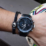 Buy Shop Tommy Hilfiger Trent Chronograph Quartz Black Dial Black Leather Strap Watch For Men - 1791810 USA Online
