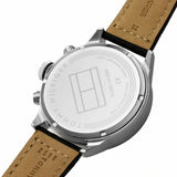 Buy Shop Tommy Hilfiger Trent Chronograph Quartz Black Dial Black Leather Strap Watch For Men - 1791810 USA Online