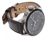 Buy Shop Tommy Hilfiger Trent Chronograph Quartz Black Dial Black Leather Strap Watch For Men - 1791810 USA Online