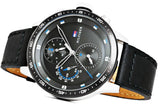 Buy Shop Tommy Hilfiger Trent Chronograph Quartz Black Dial Black Leather Strap Watch For Men - 1791810 USA Online