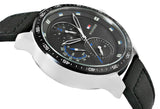 Buy Shop Tommy Hilfiger Trent Chronograph Quartz Black Dial Black Leather Strap Watch For Men - 1791810 USA Online
