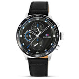 Buy Shop Tommy Hilfiger Trent Chronograph Quartz Black Dial Black Leather Strap Watch For Men - 1791810 USA Online
