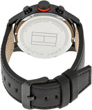 Buy Shop Tommy Hilfiger Trent Multifunction Black Dial Black Leather Strap Watch for Men - 1791136 USA Online