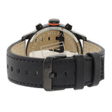 Buy Shop Tommy Hilfiger Trent Multifunction Black Dial Black Leather Strap Watch for Men - 1791136 USA Online