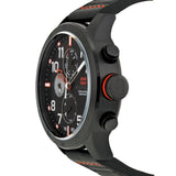 Buy Shop Tommy Hilfiger Trent Multifunction Black Dial Black Leather Strap Watch for Men - 1791136 USA Online