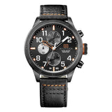 Buy Shop Tommy Hilfiger Trent Multifunction Black Dial Black Leather Strap Watch for Men - 1791136 USA Online