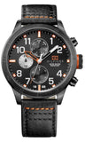Buy Shop Tommy Hilfiger Trent Multifunction Black Dial Black Leather Strap Watch for Men - 1791136 USA Online