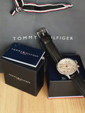 Buy Shop Tommy Hilfiger Trent Multifunction White Dial Black Leather Strap Watch for Men - 1791138 USA Online
