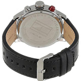 Buy Shop Tommy Hilfiger Trent Multifunction White Dial Black Leather Strap Watch for Men - 1791138 USA Online