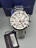 Buy Shop Tommy Hilfiger Trent Multifunction White Dial Silver Steel Strap Watch for Men - 1791140 USA Online