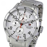Buy Shop Tommy Hilfiger Trent Multifunction White Dial Silver Steel Strap Watch for Men - 1791140 USA Online