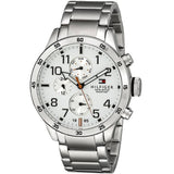 Buy Shop Tommy Hilfiger Trent Multifunction White Dial Silver Steel Strap Watch for Men - 1791140 USA Online