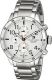 Buy Shop Tommy Hilfiger Trent Multifunction White Dial Silver Steel Strap Watch for Men - 1791140 USA Online