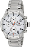 Buy Shop Tommy Hilfiger Trent Multifunction White Dial Silver Steel Strap Watch for Men - 1791140 USA Online