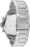 Buy Shop Tommy Hilfiger Trent Quartz Black Dial Silver Steel Strap Watch For Men - 1791805 USA Online