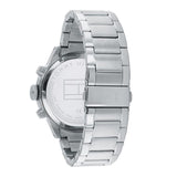 Buy Shop Tommy Hilfiger Trent Quartz Black Dial Silver Steel Strap Watch For Men - 1791805 USA Online