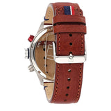 Buy Shop Tommy Hilfiger Trent Quartz Blue Dial Brown Leather Strap Watch for Men - 1791066 USA Online
