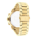 Buy Shop Tommy Hilfiger Troy Chronograph Black Dial Gold Steel Strap Watch For Men - 1792109 USA Online