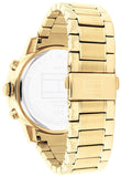 Buy Shop Tommy Hilfiger Troy Chronograph Black Dial Gold Steel Strap Watch For Men - 1792109 USA Online