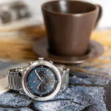 Buy Shop Tommy Hilfiger Troy Chronograph Blue Dial Silver Steel Strap Watch For Men - 1792104 USA Online