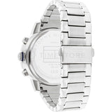 Buy Shop Tommy Hilfiger Troy Chronograph Blue Dial Silver Steel Strap Watch For Men - 1792104 USA Online