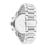Buy Shop Tommy Hilfiger Troy Chronograph Grey Dial Silver Steel Strap Watch For Men - 1792106 USA Online