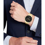 Buy Shop Tommy Hilfiger Tyson Chronograph Black Dial Gold Steel Strap Watch For Men - 1710589 USA Online
