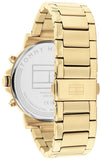 Buy Shop Tommy Hilfiger Tyson Chronograph Black Dial Gold Steel Strap Watch For Men - 1710589 USA Online