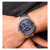 Buy Shop Tommy Hilfiger Tyson Chronograph Blue Dial Silver Steel Strap Watch For Men - 1710588 USA Online