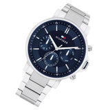 Buy Shop Tommy Hilfiger Tyson Chronograph Blue Dial Silver Steel Strap Watch For Men - 1710588 USA Online