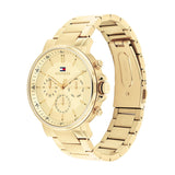 Buy Shop Tommy Hilfiger Tyson Chronograph Gold Dial Gold Steel Strap Watch For Men - 1710611 USA Online
