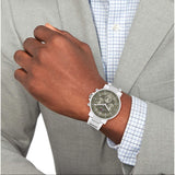 Buy Shop Tommy Hilfiger Tyson Chronograph Green Dial Silver Steel Strap Watch For Men - 1710587 USA Online