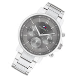 Buy Shop Tommy Hilfiger Tyson Chronograph Grey Dial Silver Steel Strap Watch For Men - 1710604 USA Online