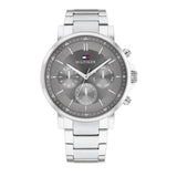 Buy Shop Tommy Hilfiger Tyson Chronograph Grey Dial Silver Steel Strap Watch For Men - 1710604 USA Online