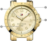 Buy Shop Tommy Hilfiger Bella Gold Dial Gold Steel Strap Watch for Women - 1781395 USA Online