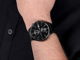 Buy Shop Tommy Hilfiger West Chronograph Black Dial Black Leather Strap Watch For Men - 1791711 USA Online