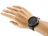 Buy Shop Tommy Hilfiger West Chronograph Black Dial Black Leather Strap Watch For Men - 1791711 USA Online